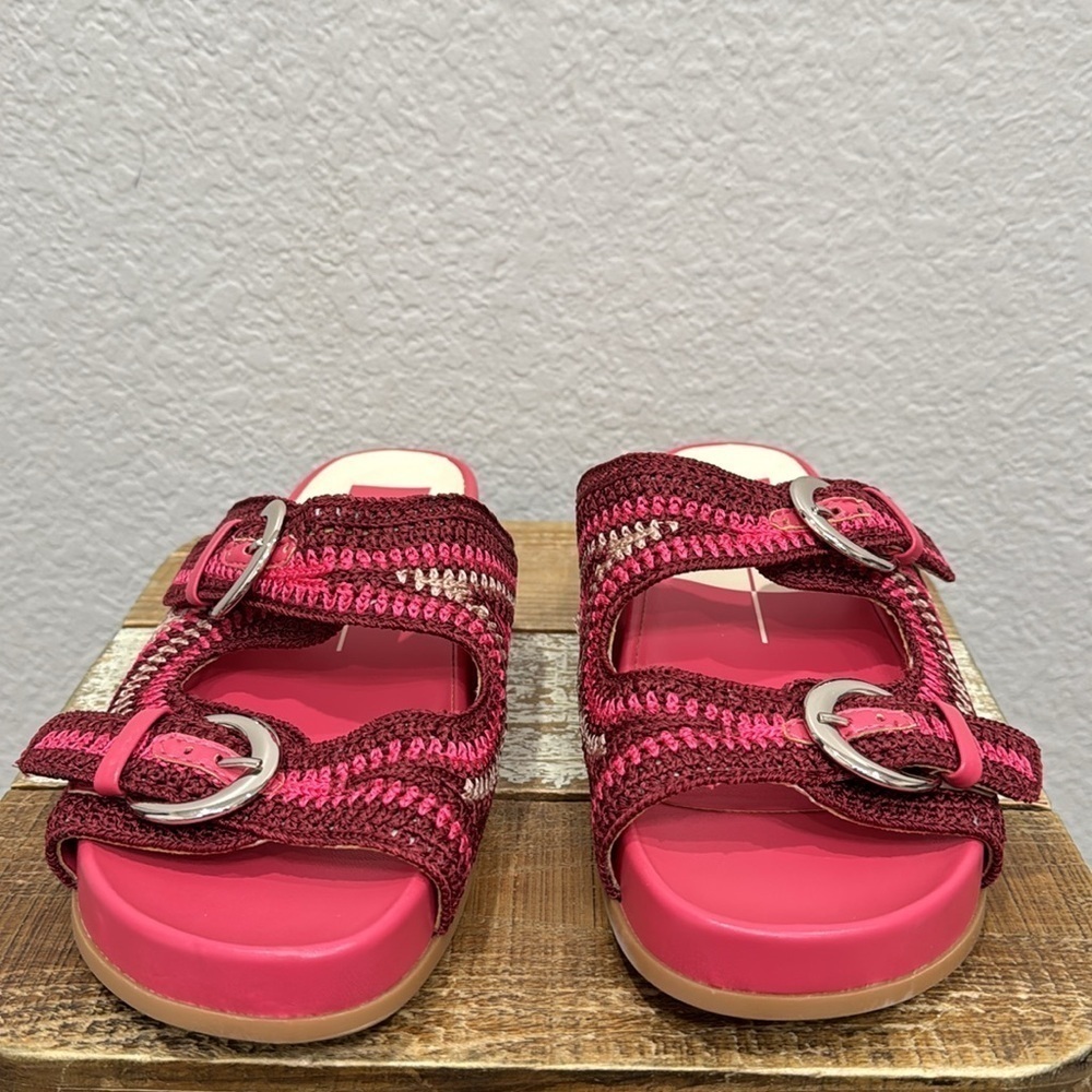 Dolce Vita Ralli Crochet Slide Sandals Pink Size 7.5 - Picture 3 of 7